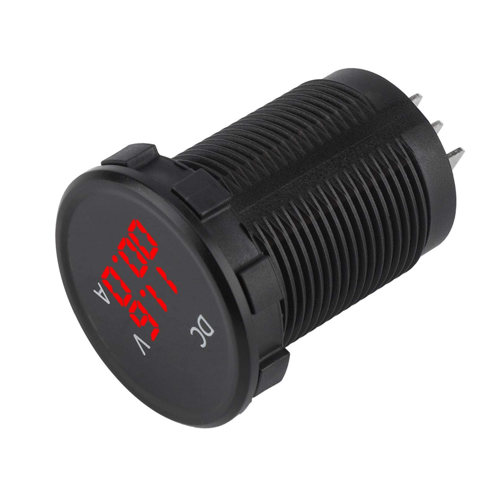 Medidor de Voltaje del Automóvil, DC 12V-24V LED Voltímetro Digital Medidor de AmperíMetro Medidor de Amperios Medidor de Voltios para Automóvil Motocicleta Barcos