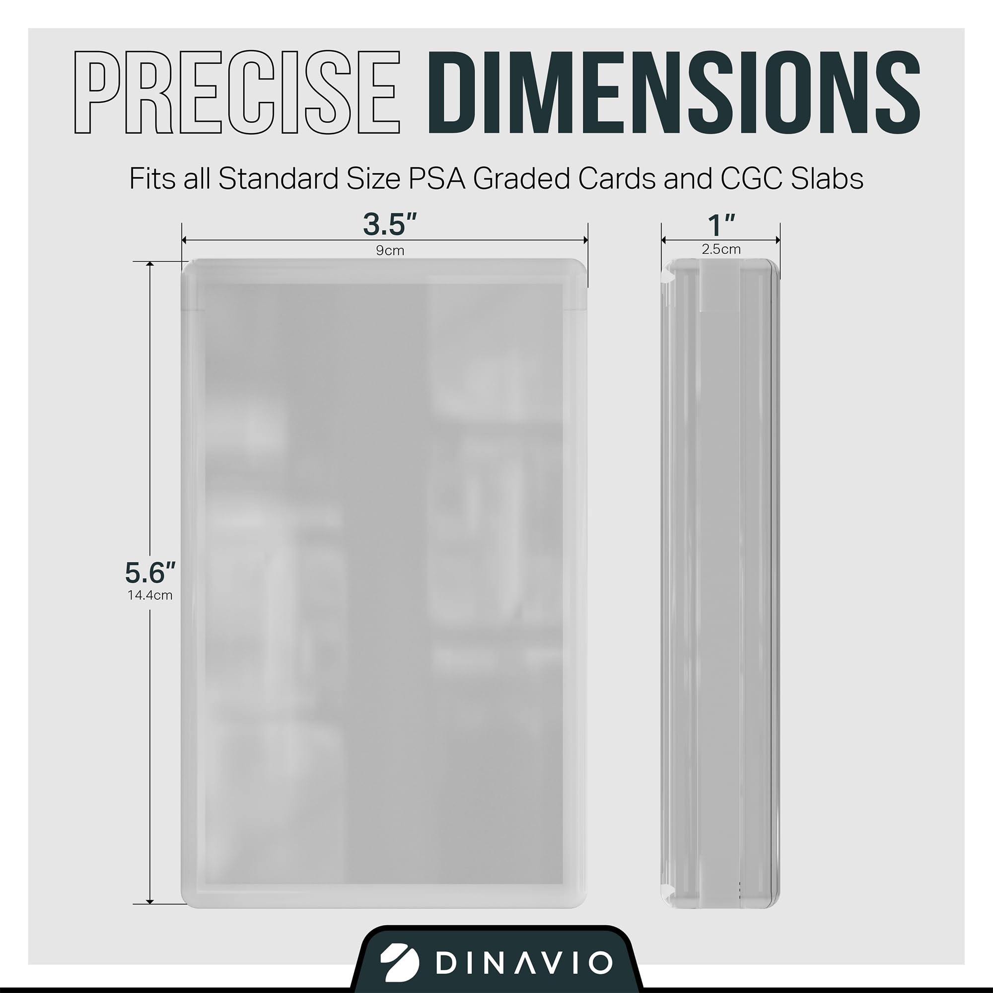graded card slab dimensions Standard Case (PSA) Personalization is the key to elevating your prized possessions Clear PSA Style Empty Card