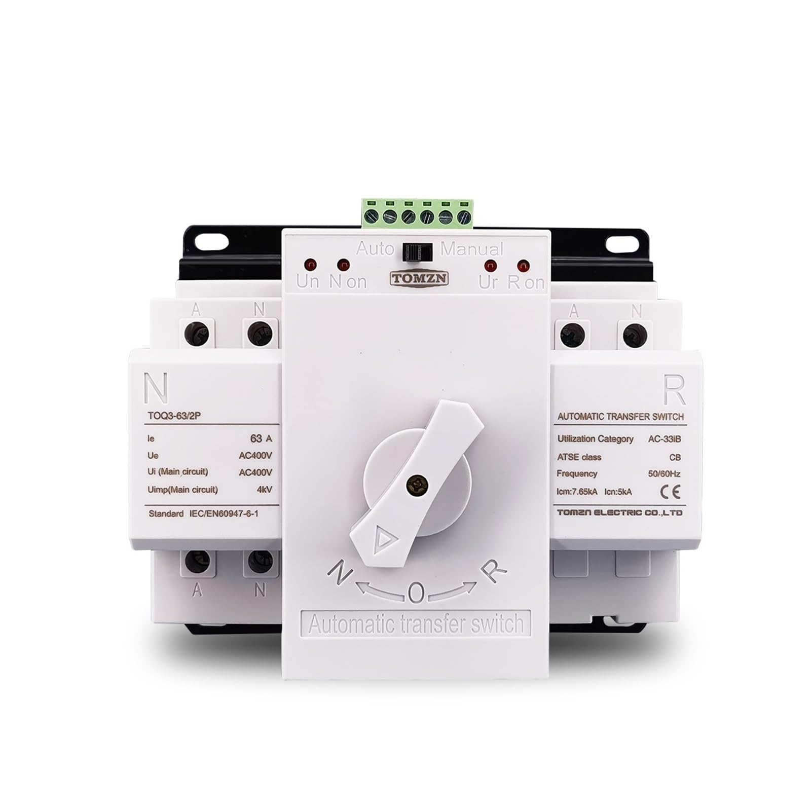 VSPPJYFG 2 Input 1 outpout 2P 63A 230V 50/60Hz MCB Type Dual Power Automatic Transfer Switch