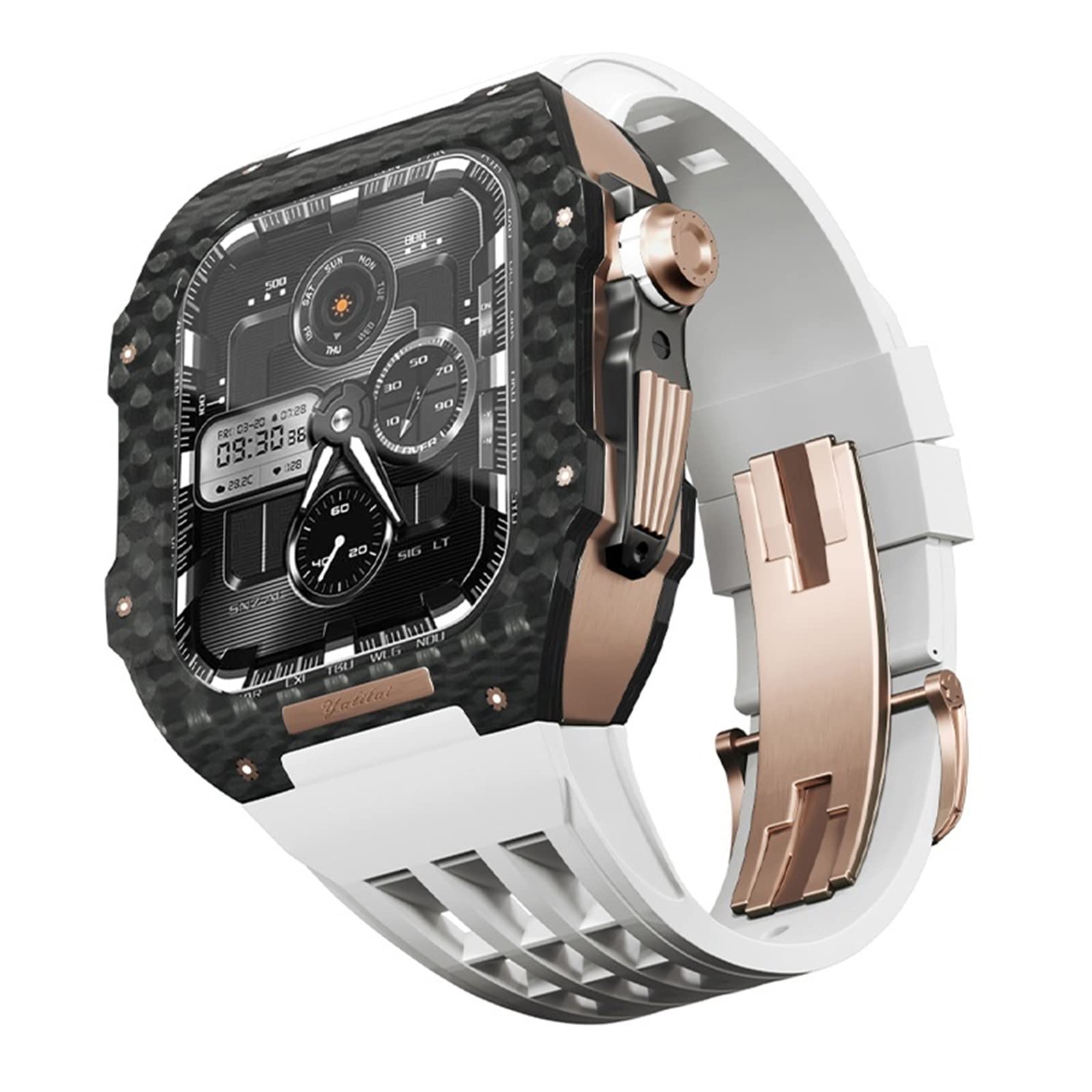 Kit modification Apple Watch 45mm boîtier carbone bracelet - 8