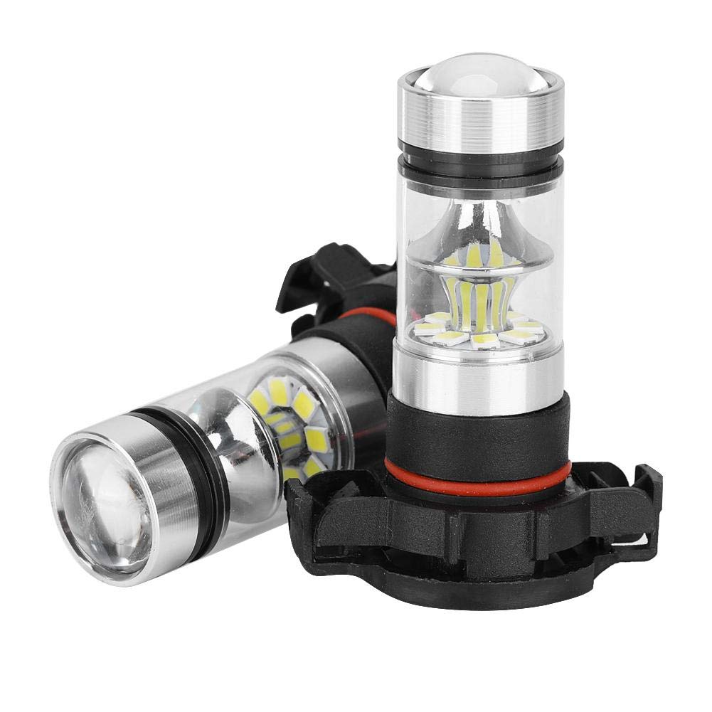 EBTOOLS Psx24W-Lampadina Fendinebbia 360° Beam Angle 2 Pcs 12-24V 100W 6000K Auto Bianca Lampada A Led Luminosa Per 2015-2018