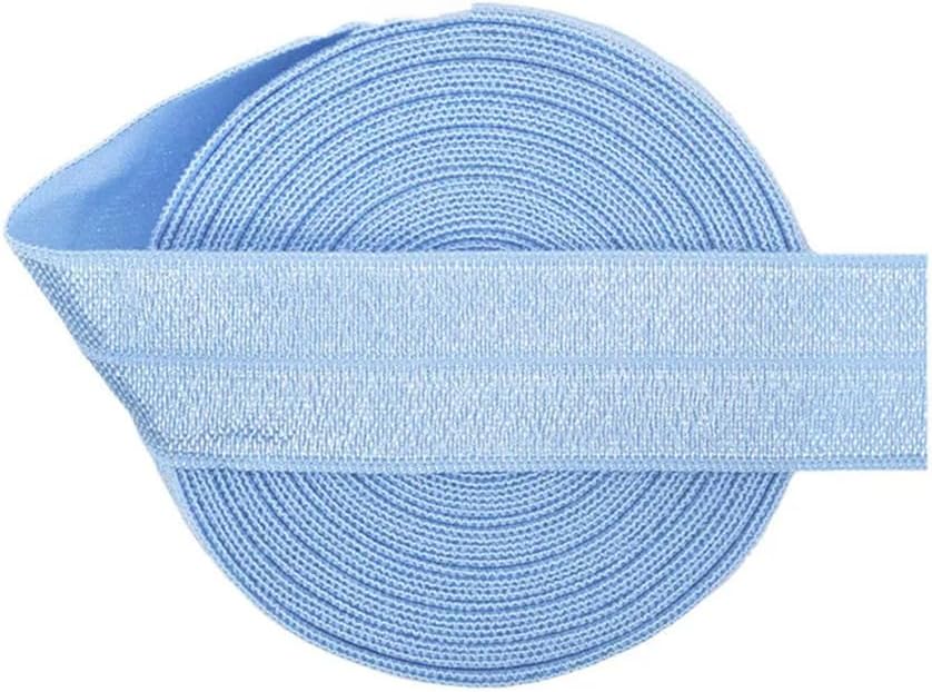 50 100 Y/Roll Plain Shiny Fold Over Elastics FOE Spandex Satin Bands Webbing Tape Dress Sewing Trim Pink 100 Yards