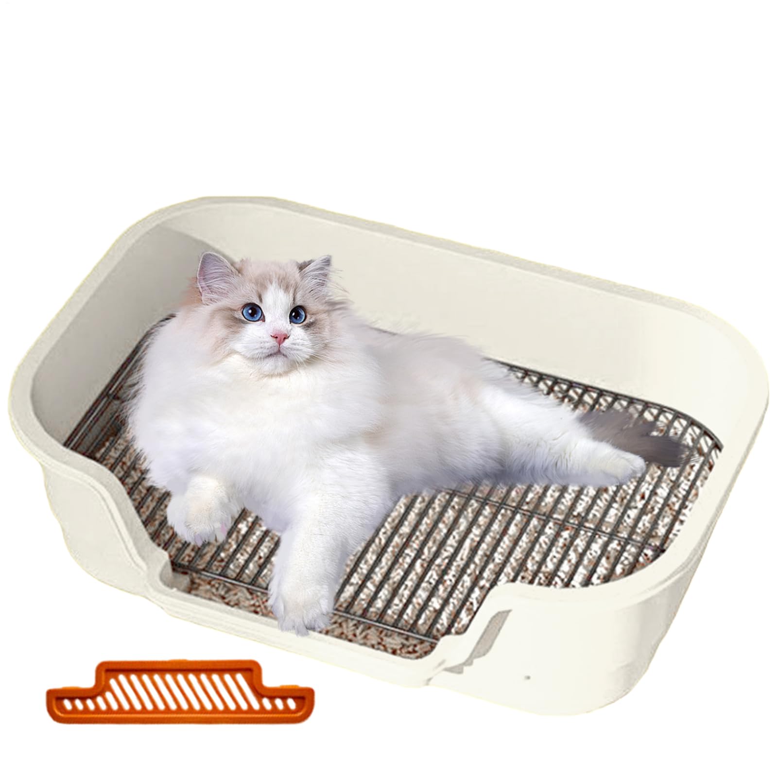 Litière pour chat en acier inoxydable, plateau premium pour chiens