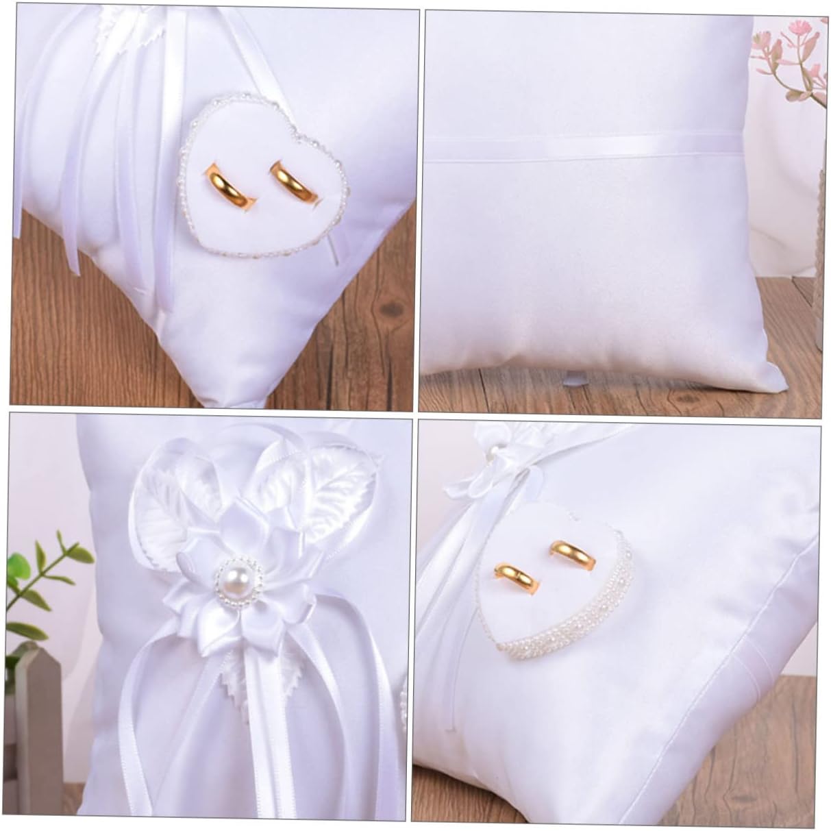 CHILDWEET 1pc Floral Pillow for Weddings Cushion for Bearer Elegant for Ceremony and Engagement Romantic Wedding Decor
