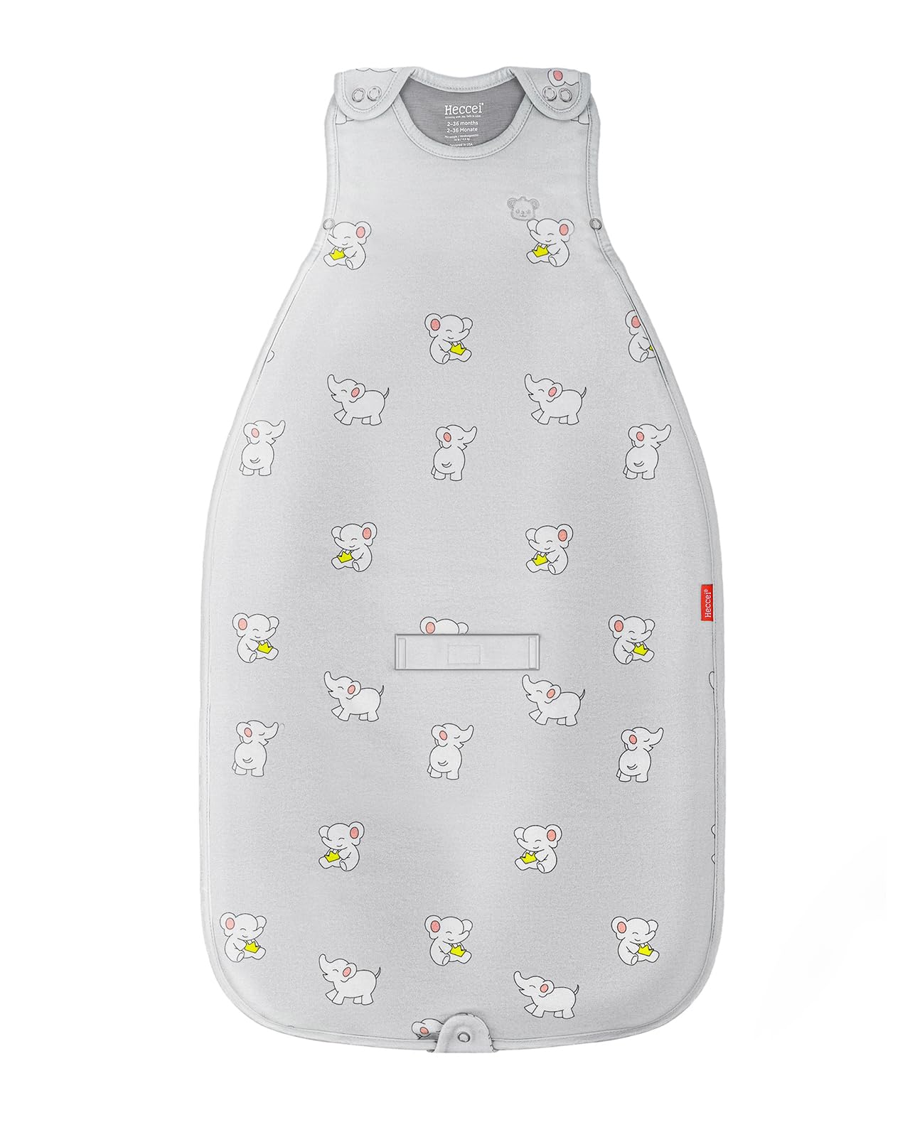 HECCEI Merino Wool Cotton Baby Sleep Sack All-Season 2-Way Zipper Baby Sleeping Bag Adjustable Fit Baby Wearable Blanket