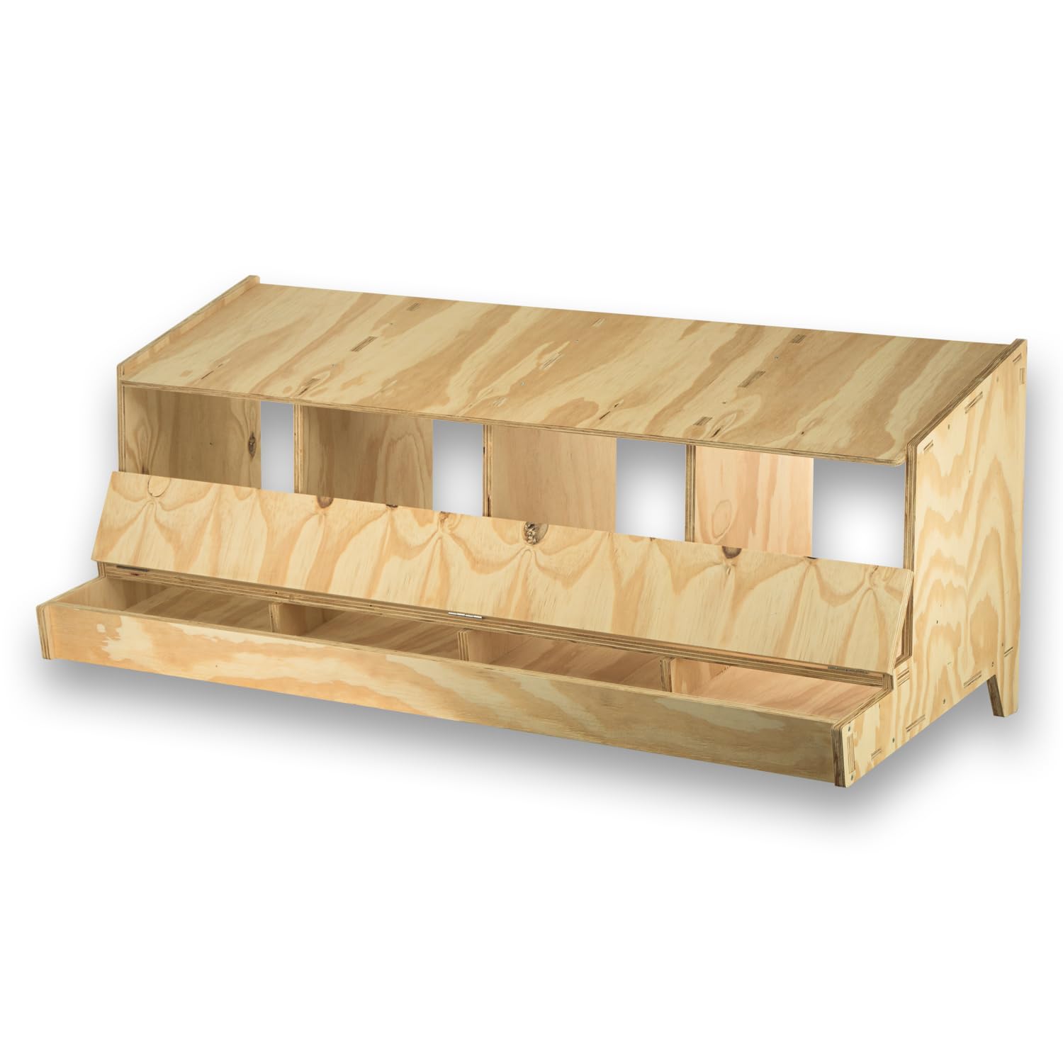 Ponedero de Madera con 4 Departamentos para Gallinas