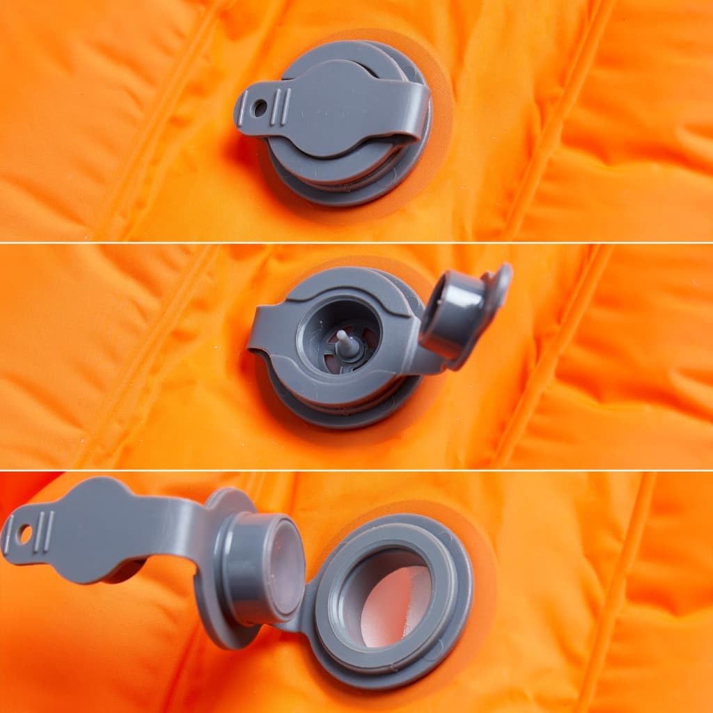 Homgoday Matratze für Camping, selbstaufblasend, integriertes Kissen, Orange, Matratze für Bettgestell, Matratze für Schlafsofa, Rahmen i1