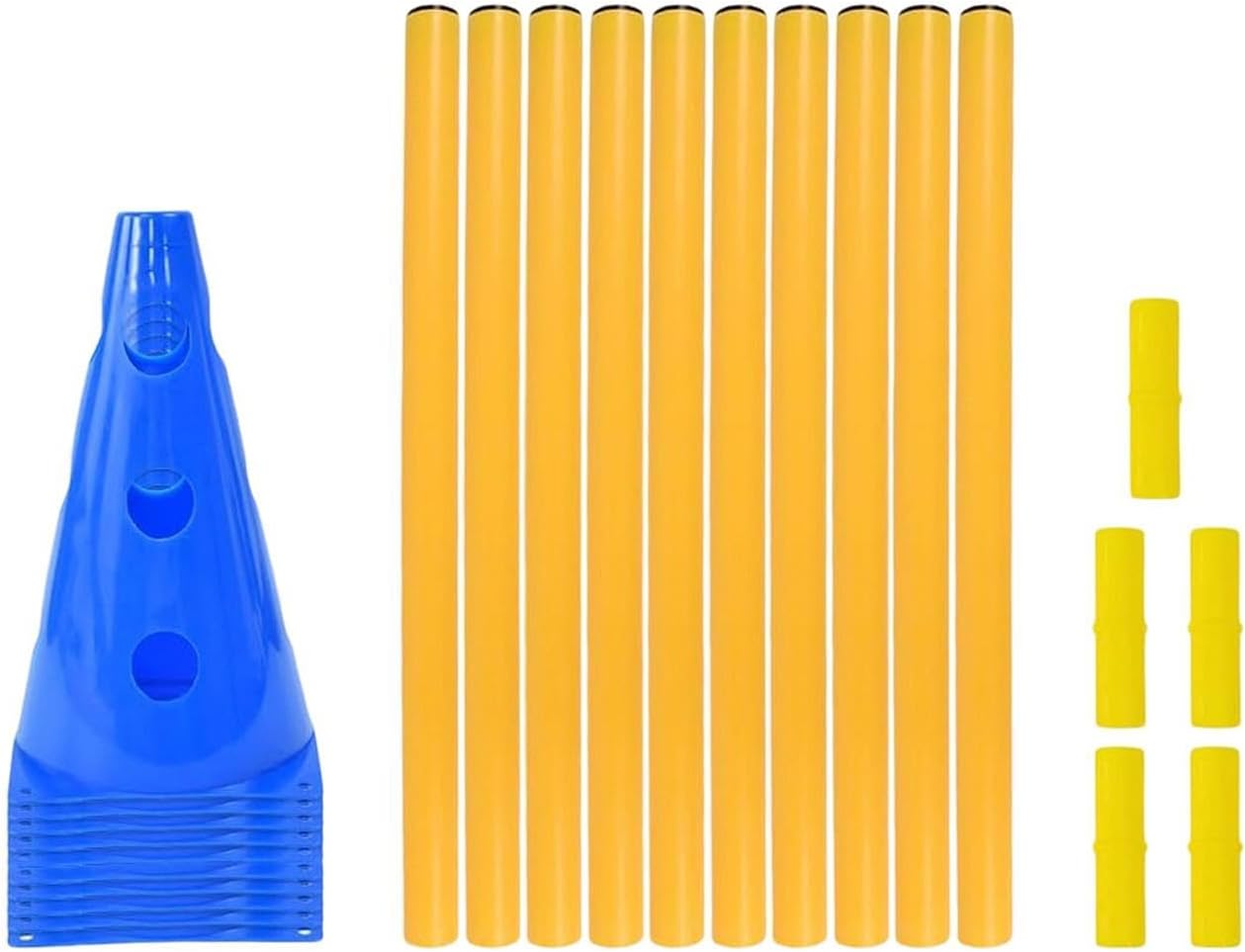 Dog Obstacle Course - Agility Training Set, Outdoor Agility Hurdle Course | Training Cones and Poles for Pets, Indoor and Backyard Play, Dog Exercise Jumps for Park, Home, Playground