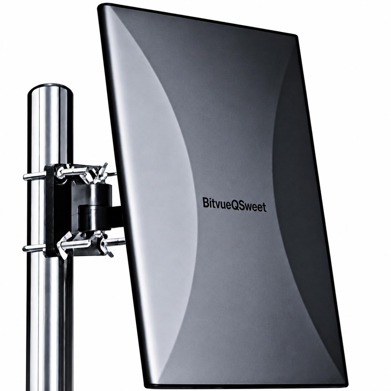 Antenne TNT Extérieure Antenne TV extérieure/intérieure 160 KM Réception, Câble coaxial de 10m, Revêtement Anti-UV, Etanche et au Design Compact