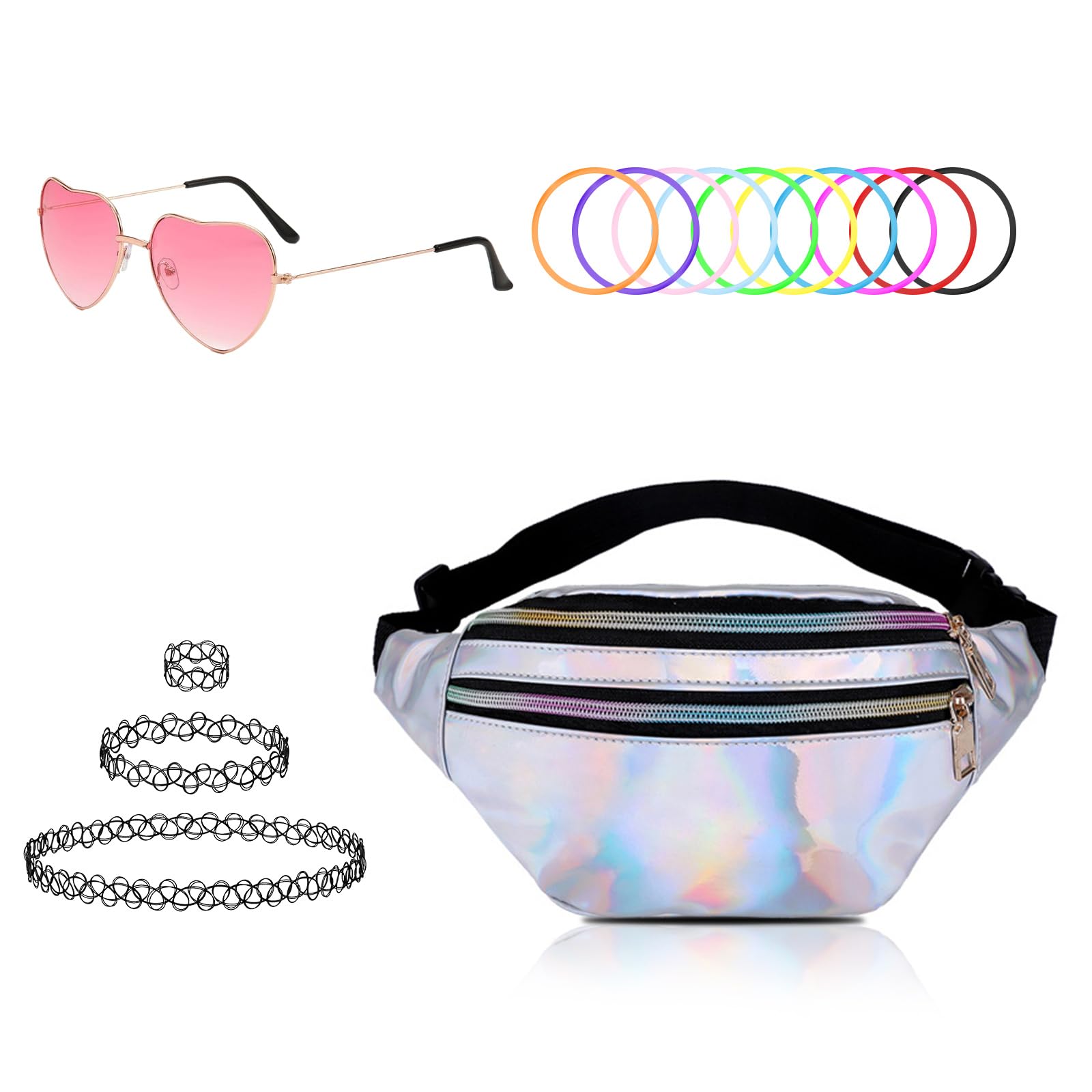 FUIPVGI 80s Fancy Dress for Women Ladies 80s Fancy Dress Costume