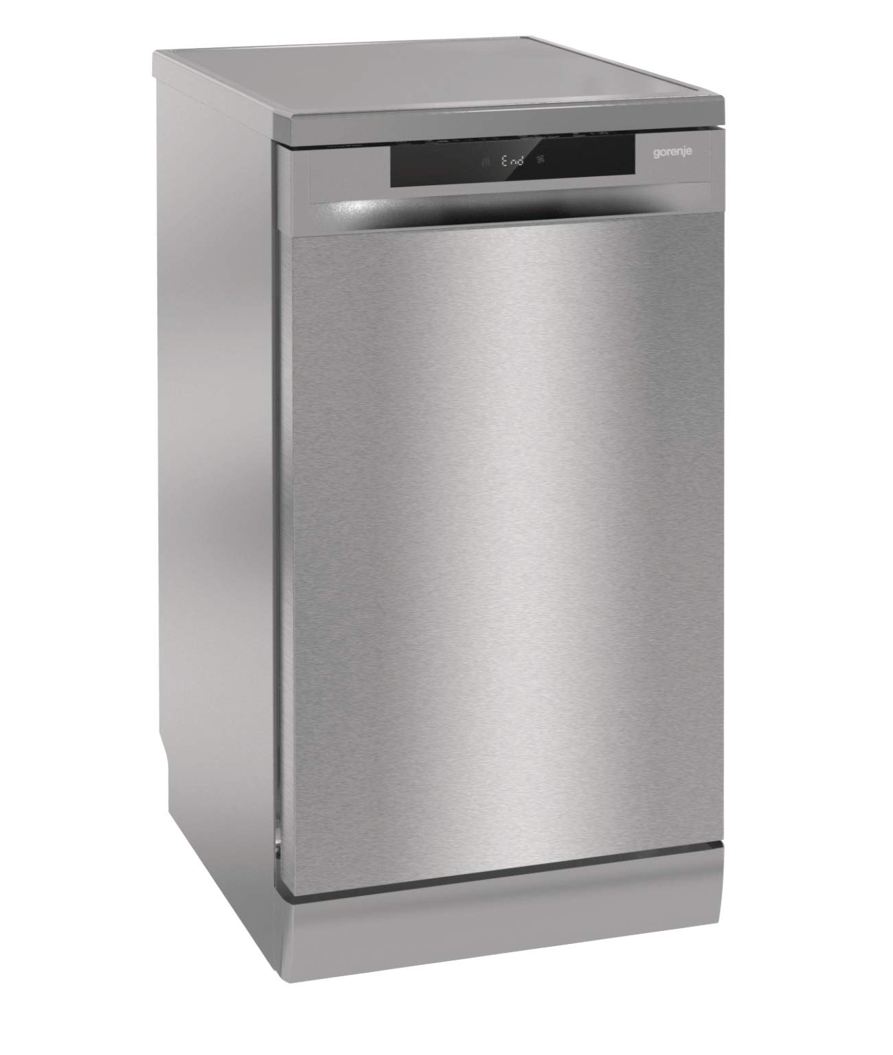 Gorenje GS 541D10 X Freistehender Geschirrspüler / SuperSilent / 11 Maßgedecke / 5 Programme / Programmanzeige / TotalDry / Silber, 45 cm breit