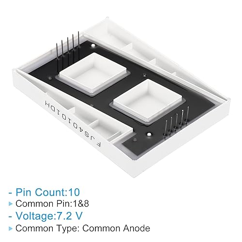 Miniatura 4 de PATIKIL Tubo digital de pantalla LED, ánodo común de 7 segmentos, 10 pines, 1 broca, 7,2 V, 4 pulgadas, módulo de pantalla LED de altura de dígitos
