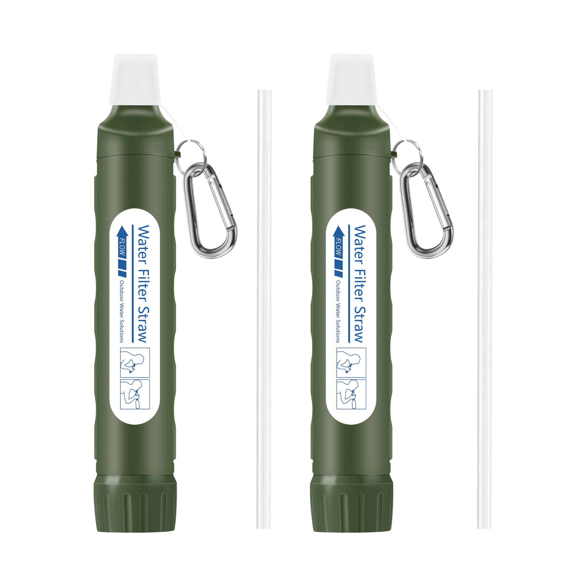 Pajita de filtro de agua personal, purificador de agua portátil de 4 etapas certificado NSF, sin BPA, equipo de supervivencia de filtración de agua de emergencia para senderismo, camping