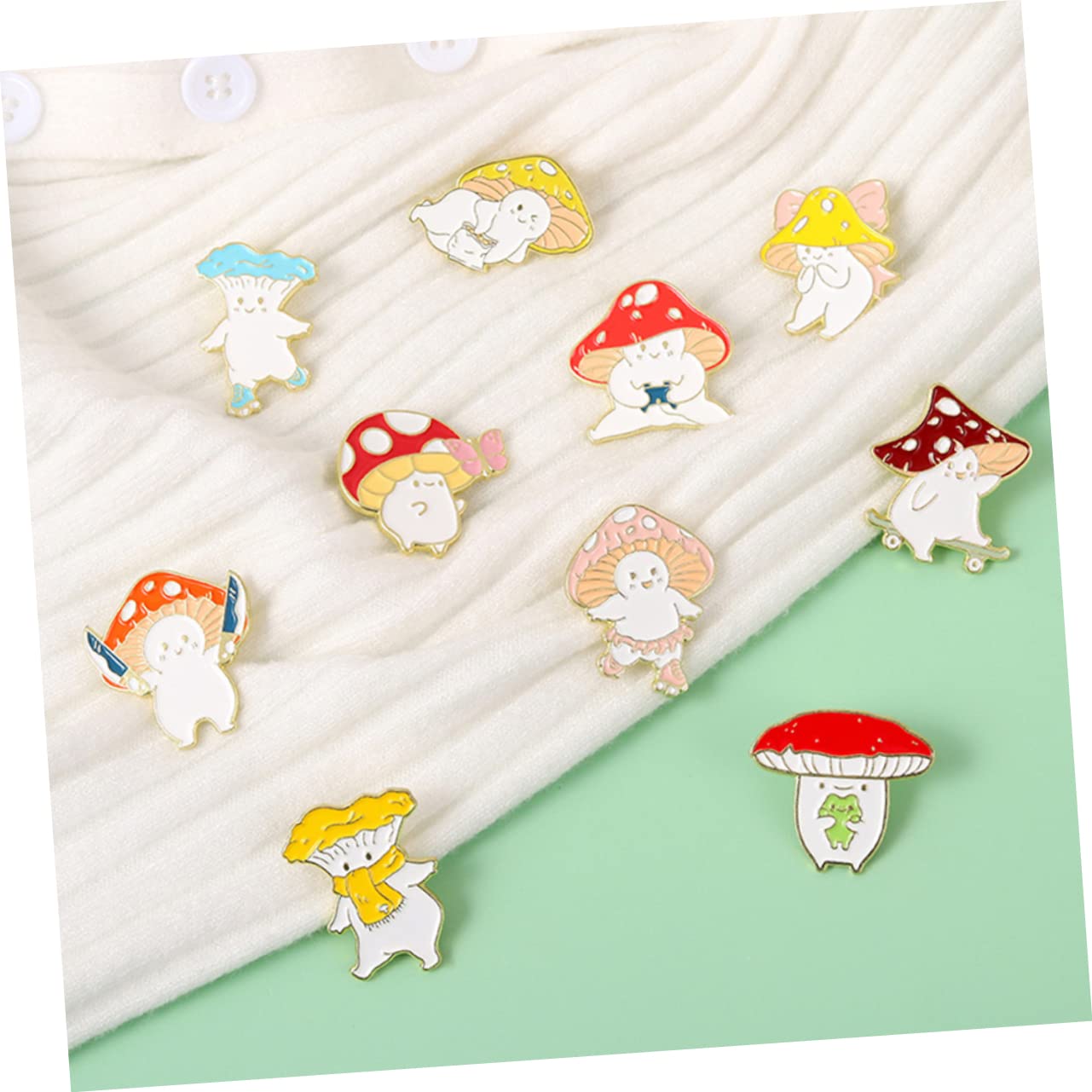 SOIMISS 40stücke Teiliges Bunte Pilz Broschen Für Damen Cartoon Pilz Anstecker Als Modisches Accessoire Für Kleidung Taschen Und Hüte Kreatives Design Mit Praktischer Befestigung Und