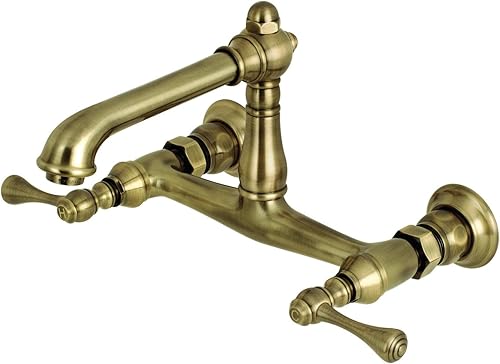 Miniatura 5 de Kingston Brass KS7240BL - Grifo de baño de campo inglés, 6-58 pulgadas en alcance de boquilla, negro mate