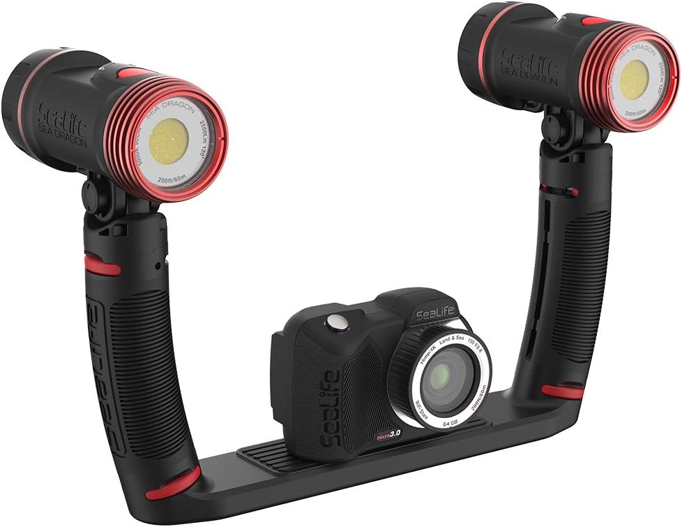 Micro 3.0 Pro Duo 5000 Set Underwater Camera & Dual Light Set for Photography and Video, Easy Set-up, Wireless Transfer, Includes Travel case