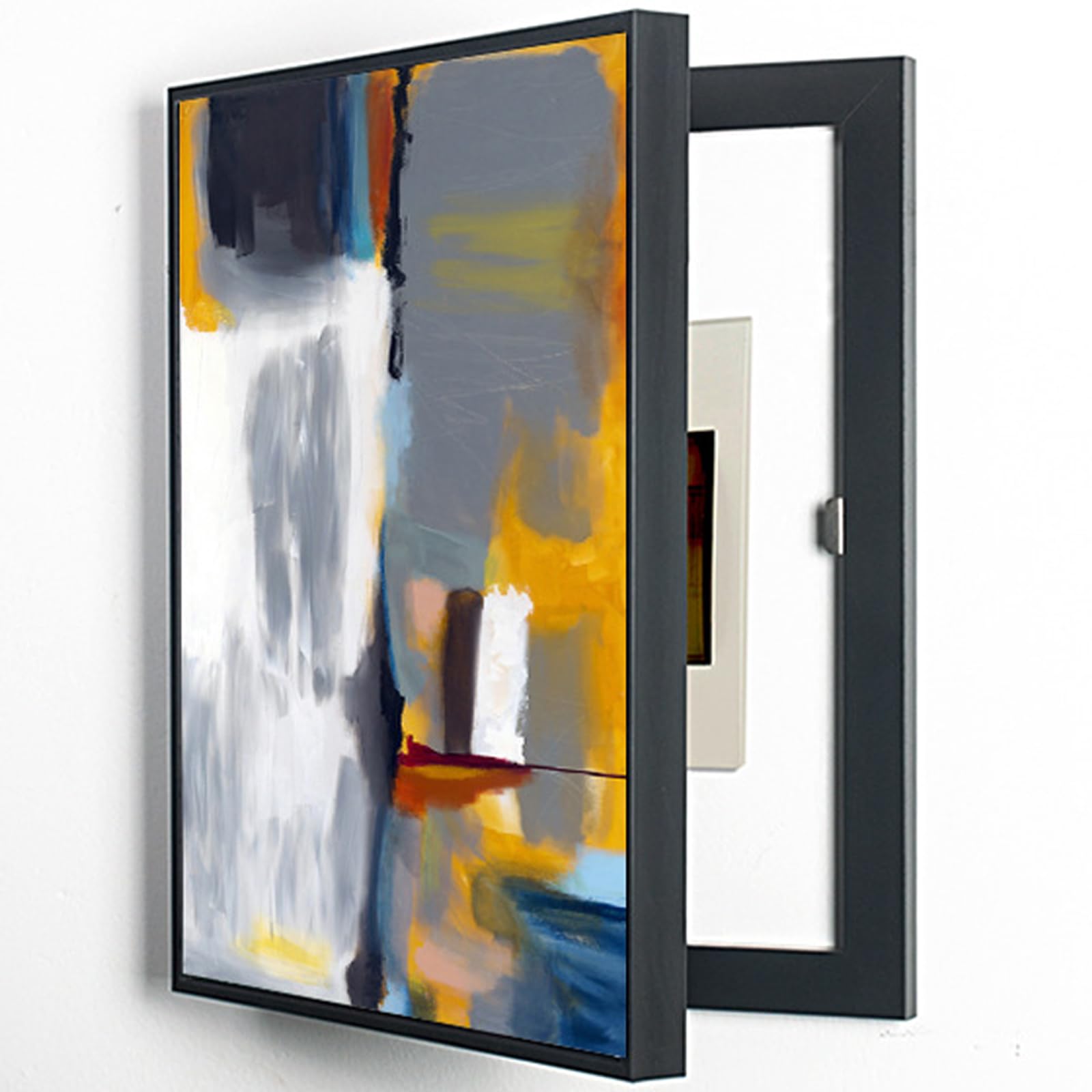 E,55X65cm, Wall-Mounted Electrical Panel Cover Minimalist Hidden Meter Box Decorative Painting Modern Decorative Abstract Art Painting Box Decoration Detachable Fuse Box Cover [Energy Class A]