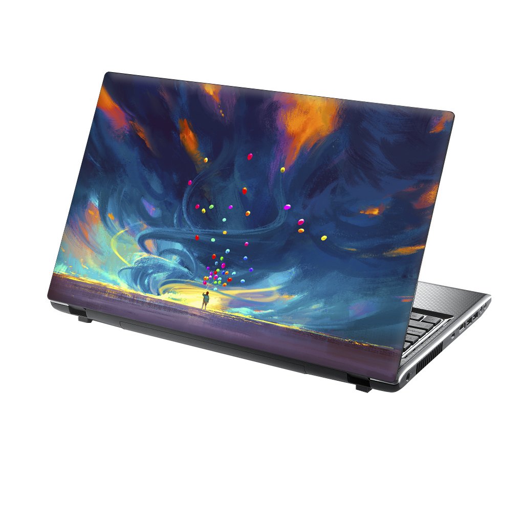 33.0-35.6 cm skórka na laptopa winylowa naklejka z kolorowymi wzorami i laminatem z efektem skóry MADE IN England Space