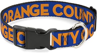 Buckle-Down PC-W31569-NL Plastic Clip Collar, OC Orange County, 1/2" Wide-Fits 9-15" Neck-Large