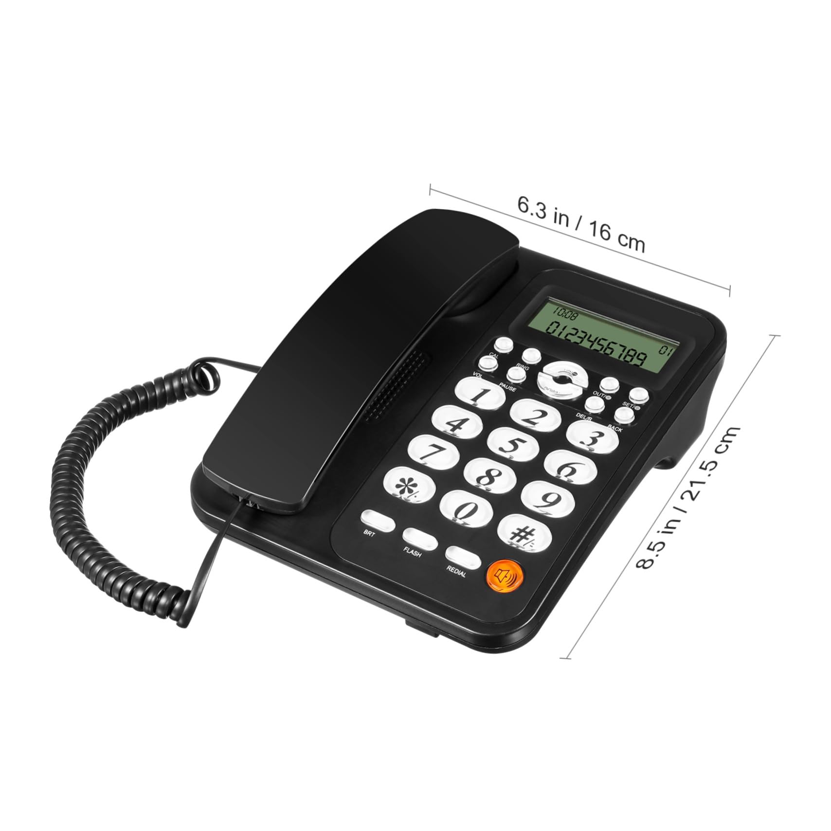 Gadpiparty Telefono Fisso di Design con Identificazione del Chiamante Telefono da Ufficio per La Casa