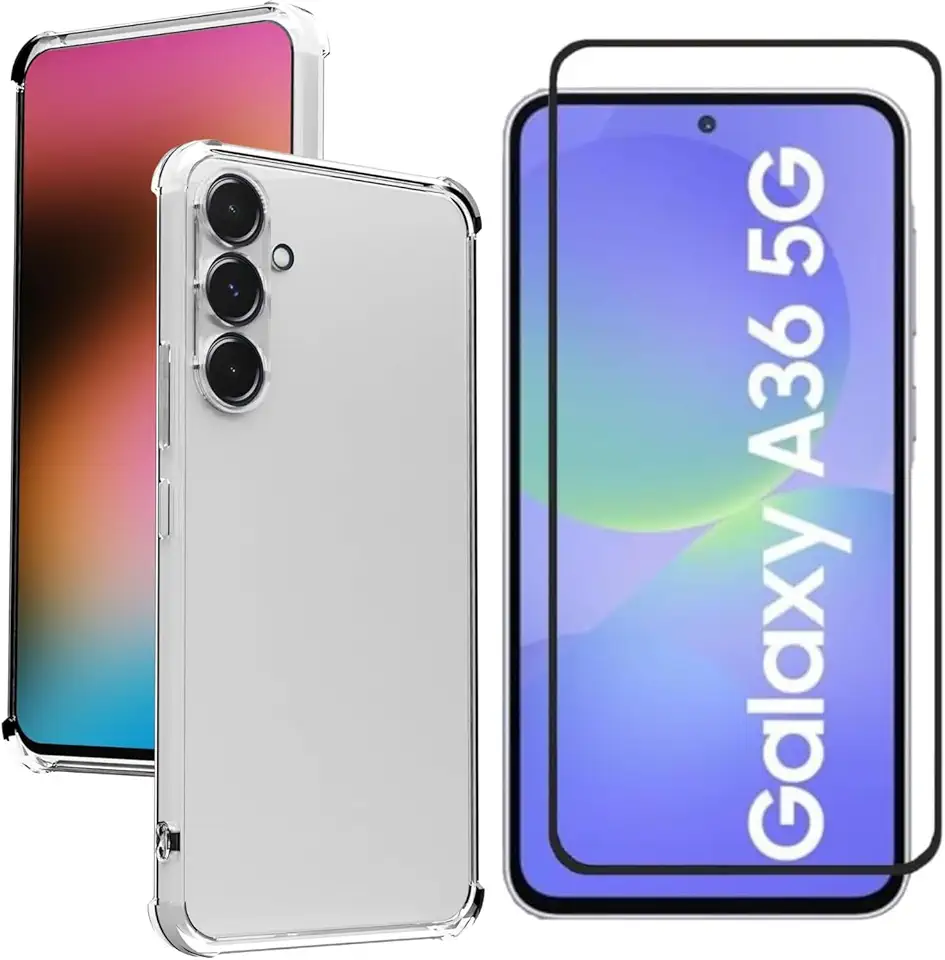 Kit Capa Capinha Transparente e Película De Vidro 3D Para Samsung Galaxy A36