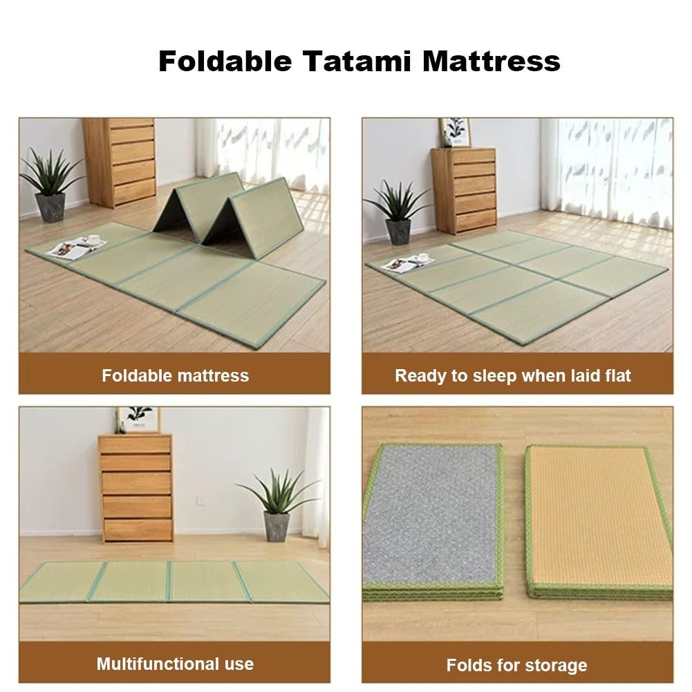 Artiz Colchón De Tatami Plegable, Colchón De Suelo Tradicional Japonés para Camas, Espacios De Meditación, Yoga Y Salones De Té