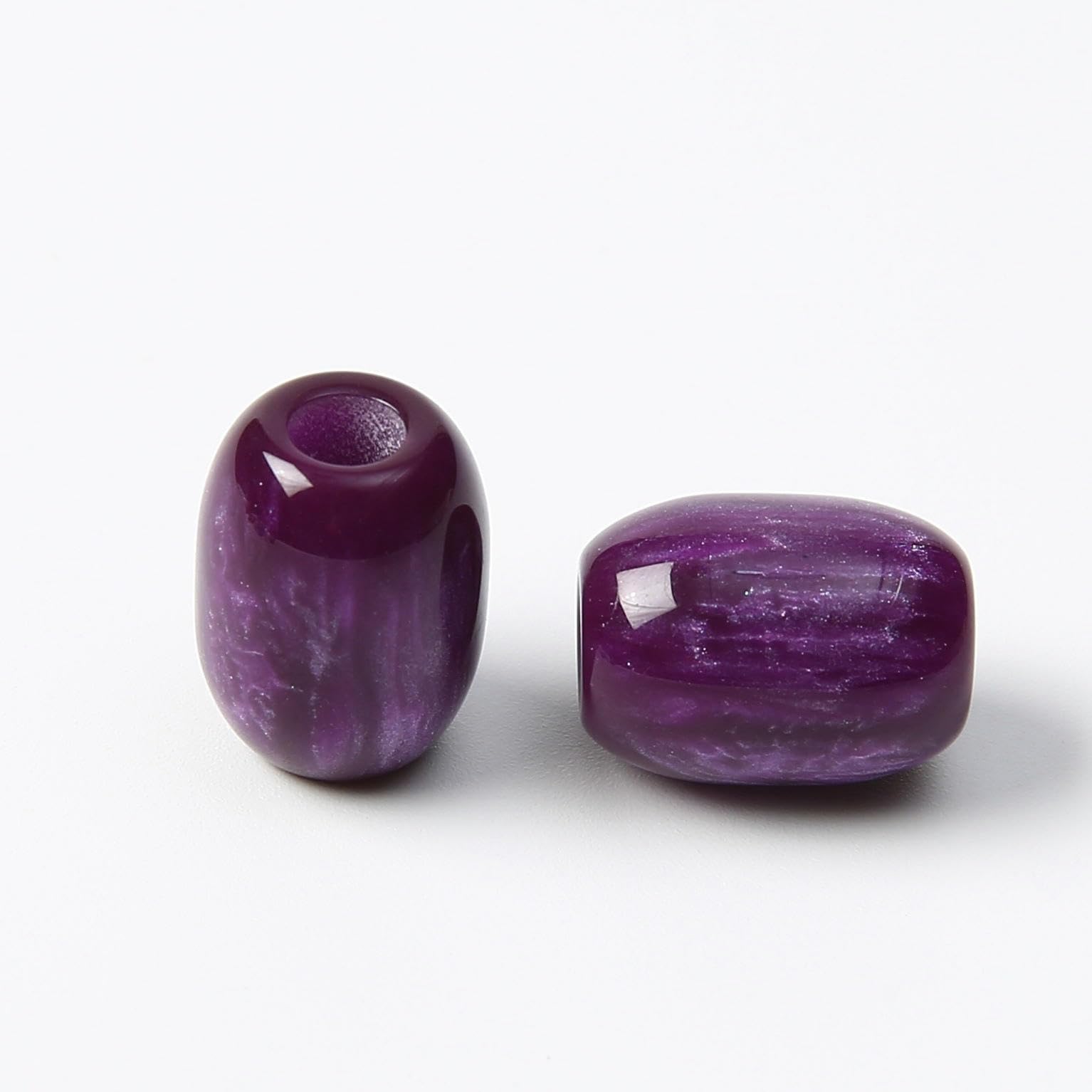 30/50/100 sztuk 16 x 12 mm duży otwór cylindryczne koraliki dystansowe kolorowe żywiczne owalne koraliki dystansowe do rękodzieła breloki akcesoria do dekoracji odzieży