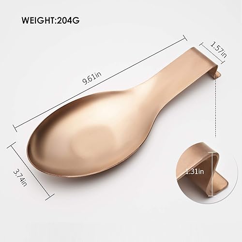 Miniatura 10 de Soporte de cuchara de acero inoxidable para encimera de cocina, utensilios de cocina, soporte de cucharón para estufa, resistente a la corrosión,