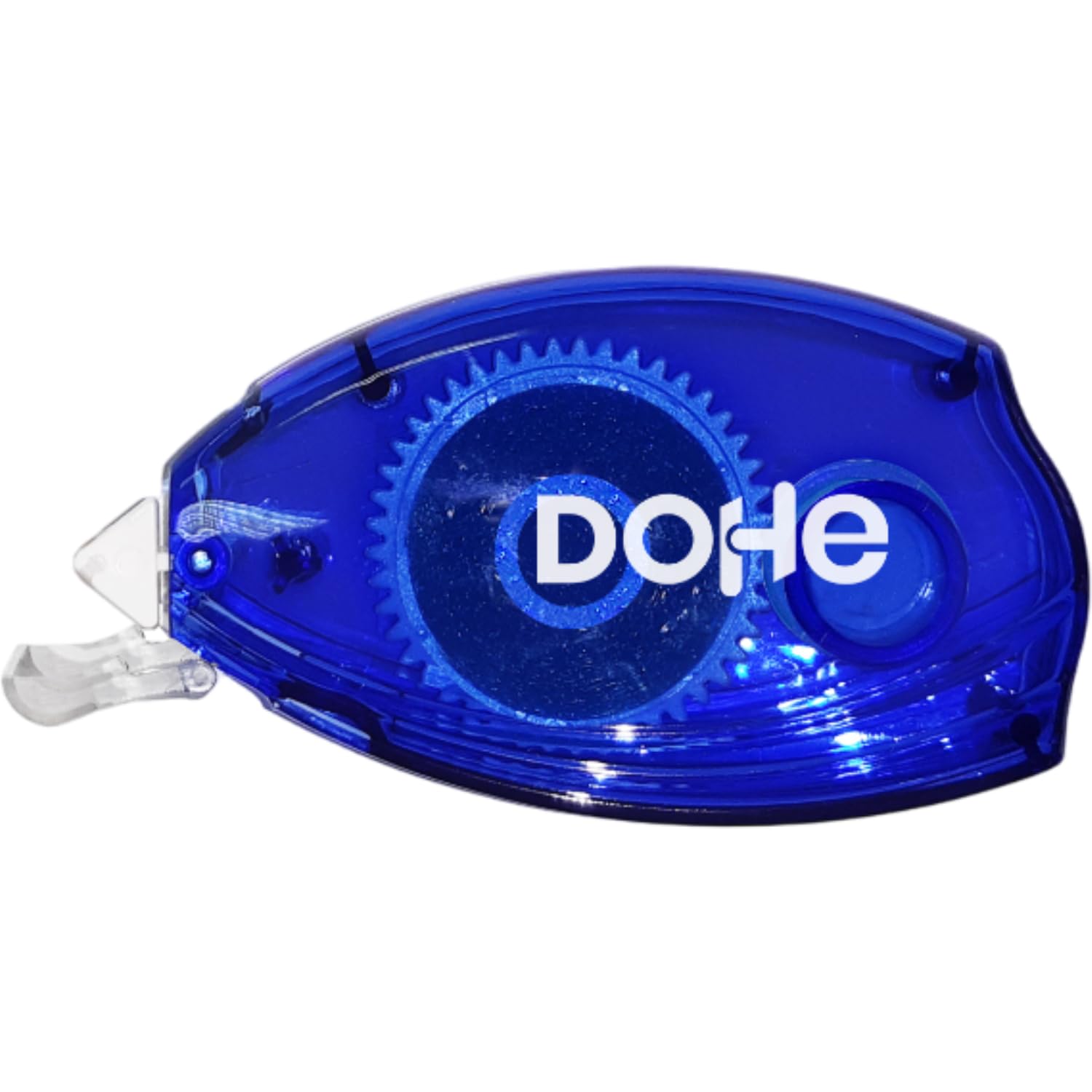 DOHE - Roller Pegamento Doble Cara - Cinta Adhesiva Transparente e Invisible, Tamaño 8 mm x 10 metros, Aplicación Limpia y Precisa - Color Aleatorio (Azul o Rojo)