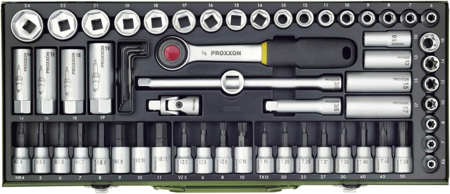 PROXXON 2223112 - Estuche compacto 3/8" 65 pc