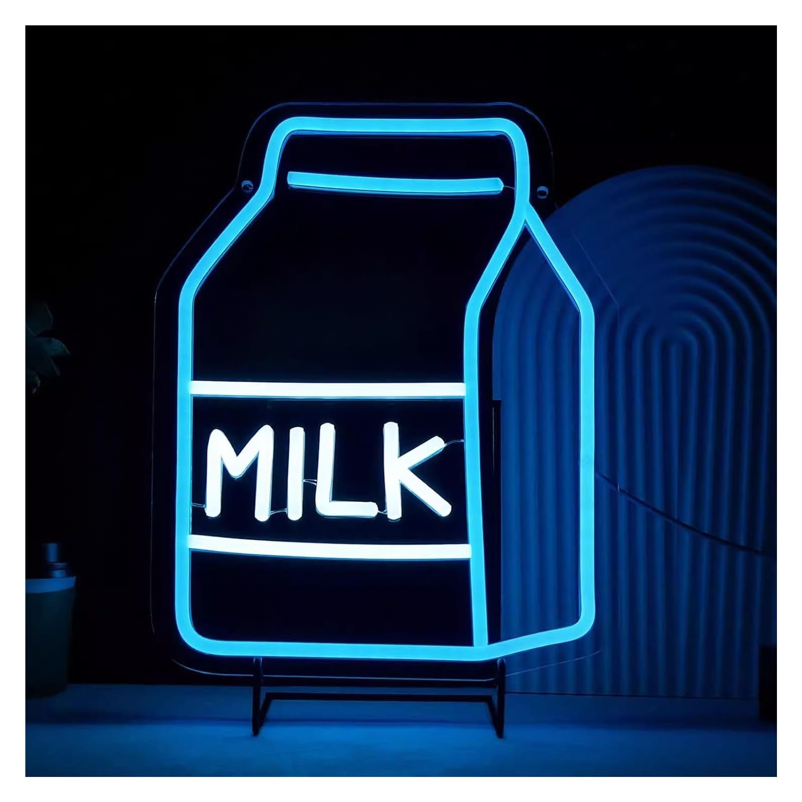 RONGCH Hanging Art Signs Milk Neon Signs for Wall Decor for Business Dessert Baking Bakery Shop Restaurant Cafe 40cm