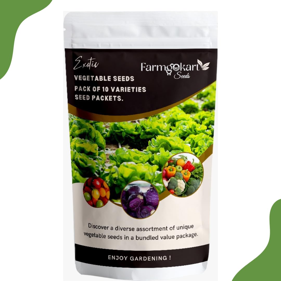Farmgo | Exotic 10-variety vegetable seeds combo pack for Home Gardening | Grow your own Exotic Vegetables | (B0D9KBQ5HH) Amazon Price History, Amazon Price Tracker