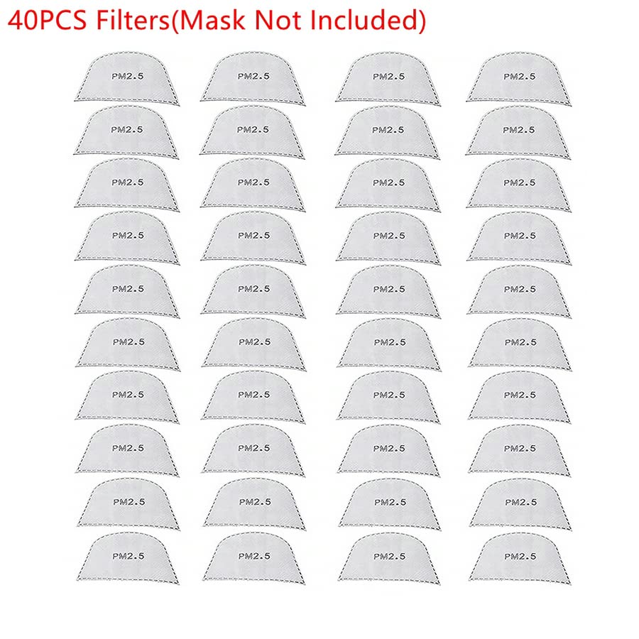 Full Face Shield Bicycle Helmet Safety Glasses Eye Shield Protective Cover Windproof Anti-Fog Face Mask (40PCS Filters)