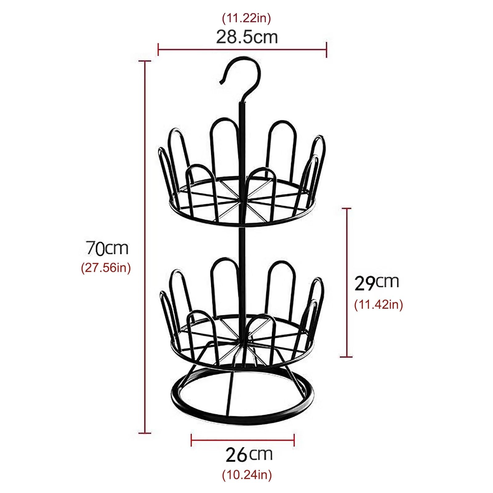 D Scarpiera per scarpe da terra libera asciugatura scarpe rotonda Sto scaffale armadio per armadio 26 cm x 70 cm H ideale per scarpe pulite