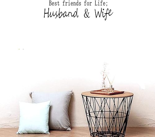 Miniatura 5 de BIBITIME Calcomanía de pared con texto en inglés "Saying Best Friends for Life" (texto en inglés "Saying Best Friends for Life") para pareja o