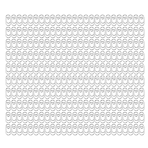 250PCSファンシーハートシェイプペーパーリップ、プラスチック製のワイヤー、強力なクランプ力、オフィスホームスクールに最適、保管ボックス付きのかわいくて耐久性のある紙クリップ (Silver)