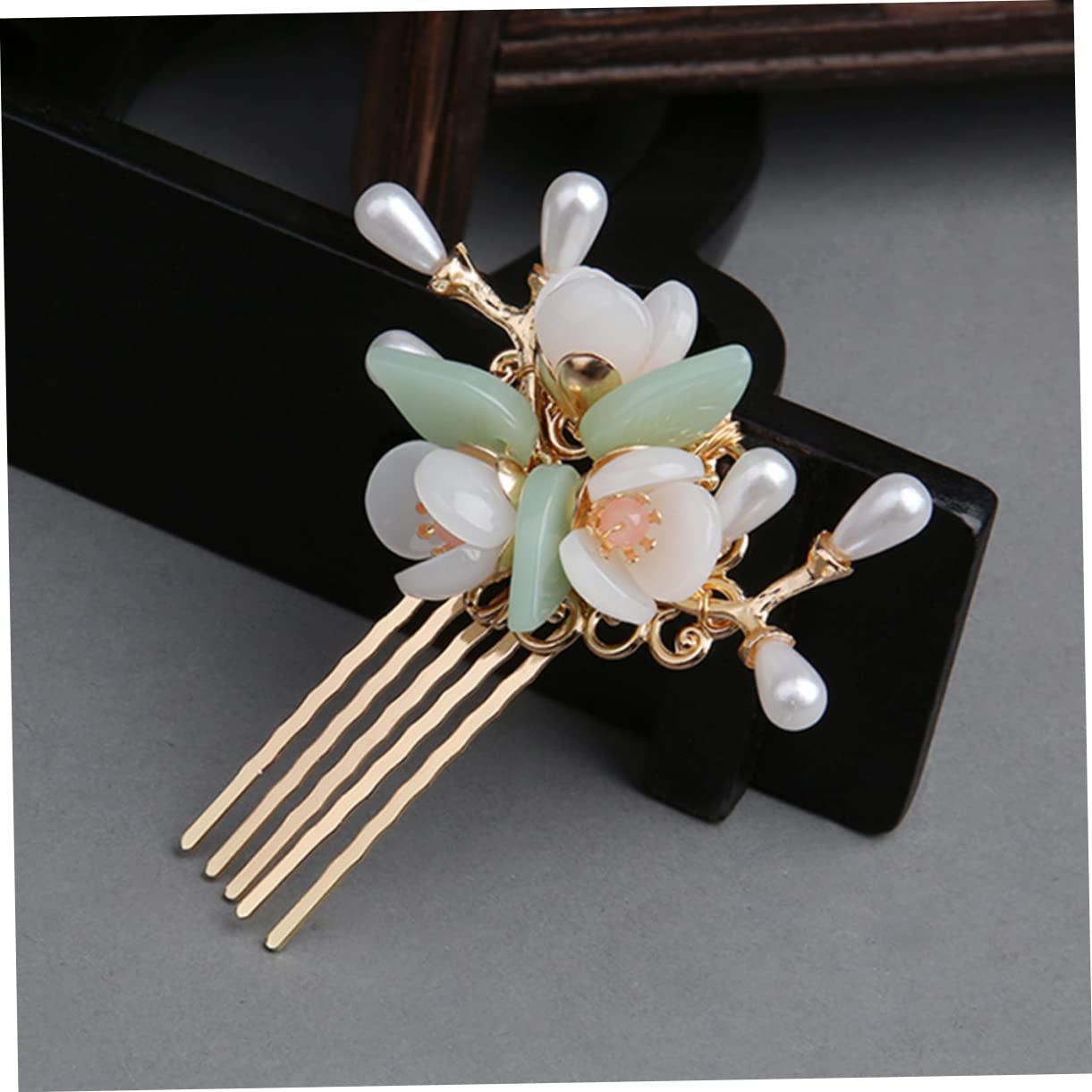 FOMIYES 12piezas Horquillas De Flores Perlas Peina De Pelo y Pin De Moño Accesorios De Cabello De Estilo Chino Para Mujeres y Niñas