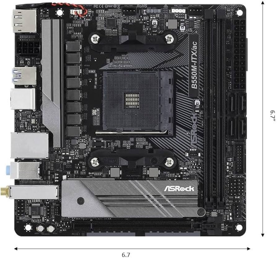 マザーボード ASRock B550M-ITX/ac Amazon.com: ASRock B550M-ITX/AC Supports 3rd Gen AMD AM4