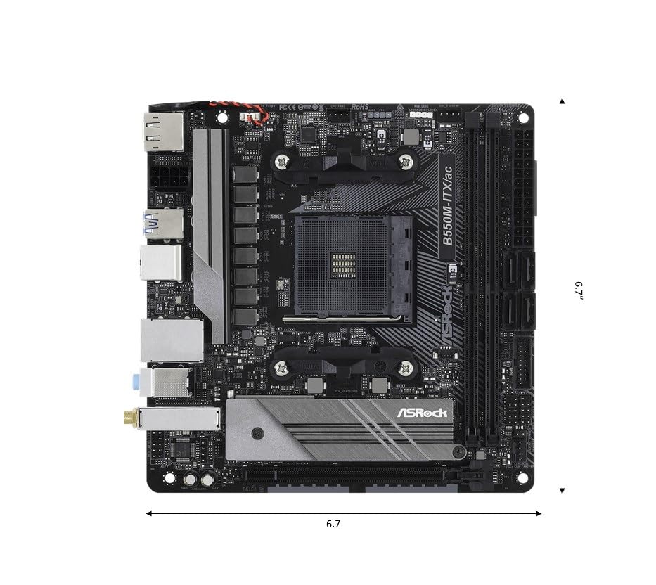 ASRock B550M-ITX/ac マザボ (mini ITX) Amazon.com: ASRock B550M-ITX/AC Supports 3rd Gen AMD AM4