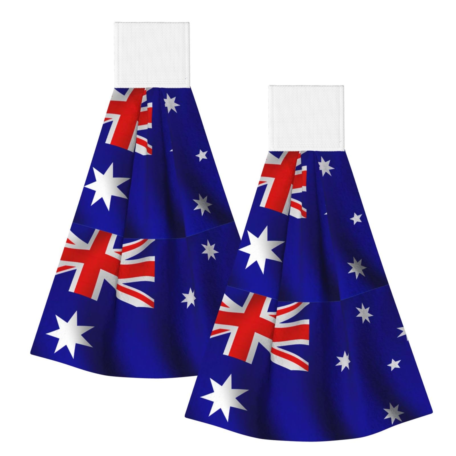 DUWAA Australian Flag Print Hanging Hand Towel Quick Dry Bathroom Towel Soft Kitchen Towel