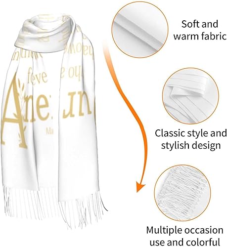 Miniatura 6 de Regalos para mujeres, cristianos religiosos blancos Jesús me ama, versículo bíblico, con flecos, pashmina, chal para novia, boda, fiesta