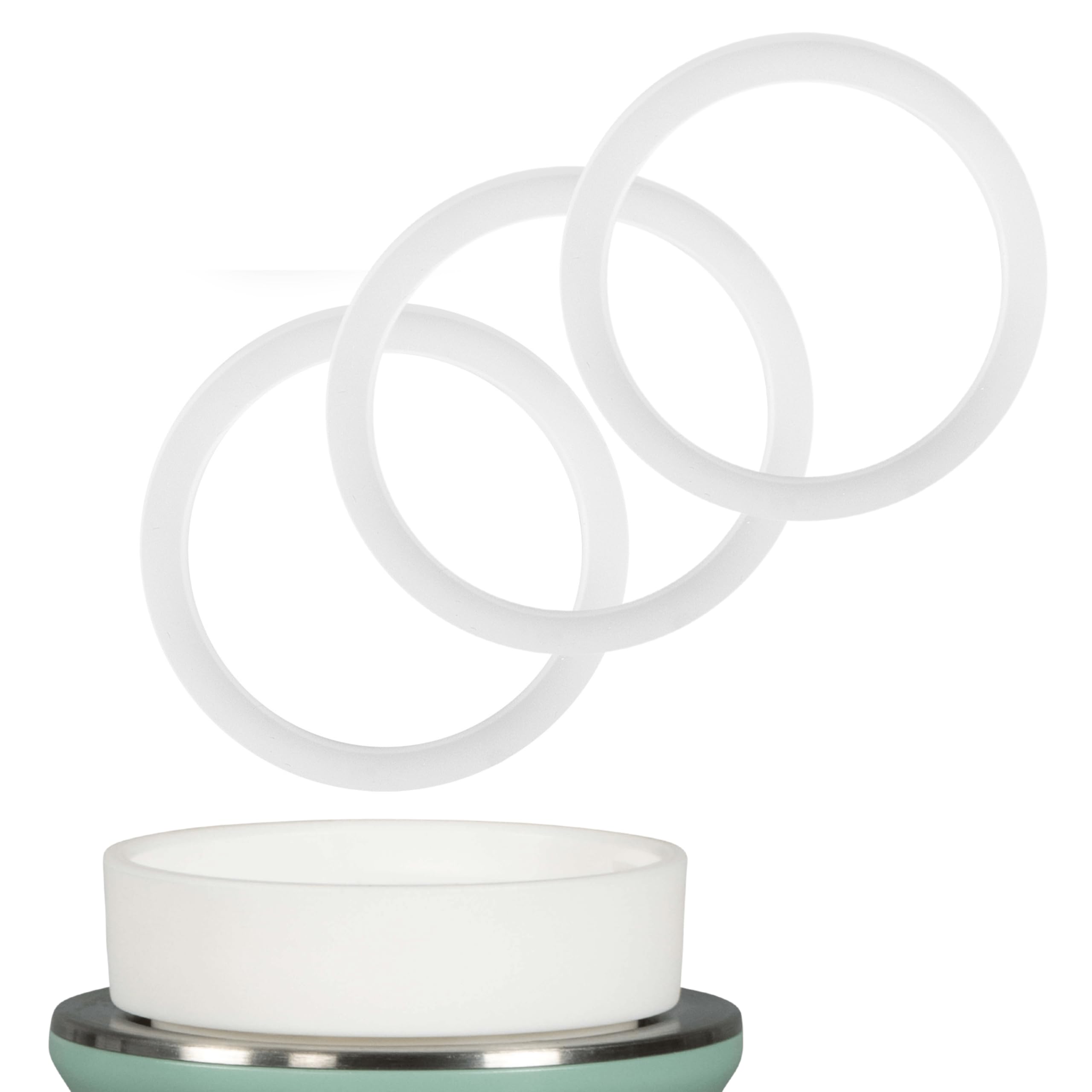 blimbini® Adapter-Dichtungen für Adapter Nr. 1 (passend für MAM & Lansinoh) | 3er-Pack Ersatz-Dichtringe | 100% auslaufsicher & BPA-frei