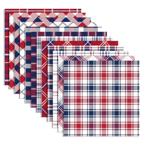 Papier écossais 30x30 cm pour scrapbooking USA et loisirs créatifs de fête
