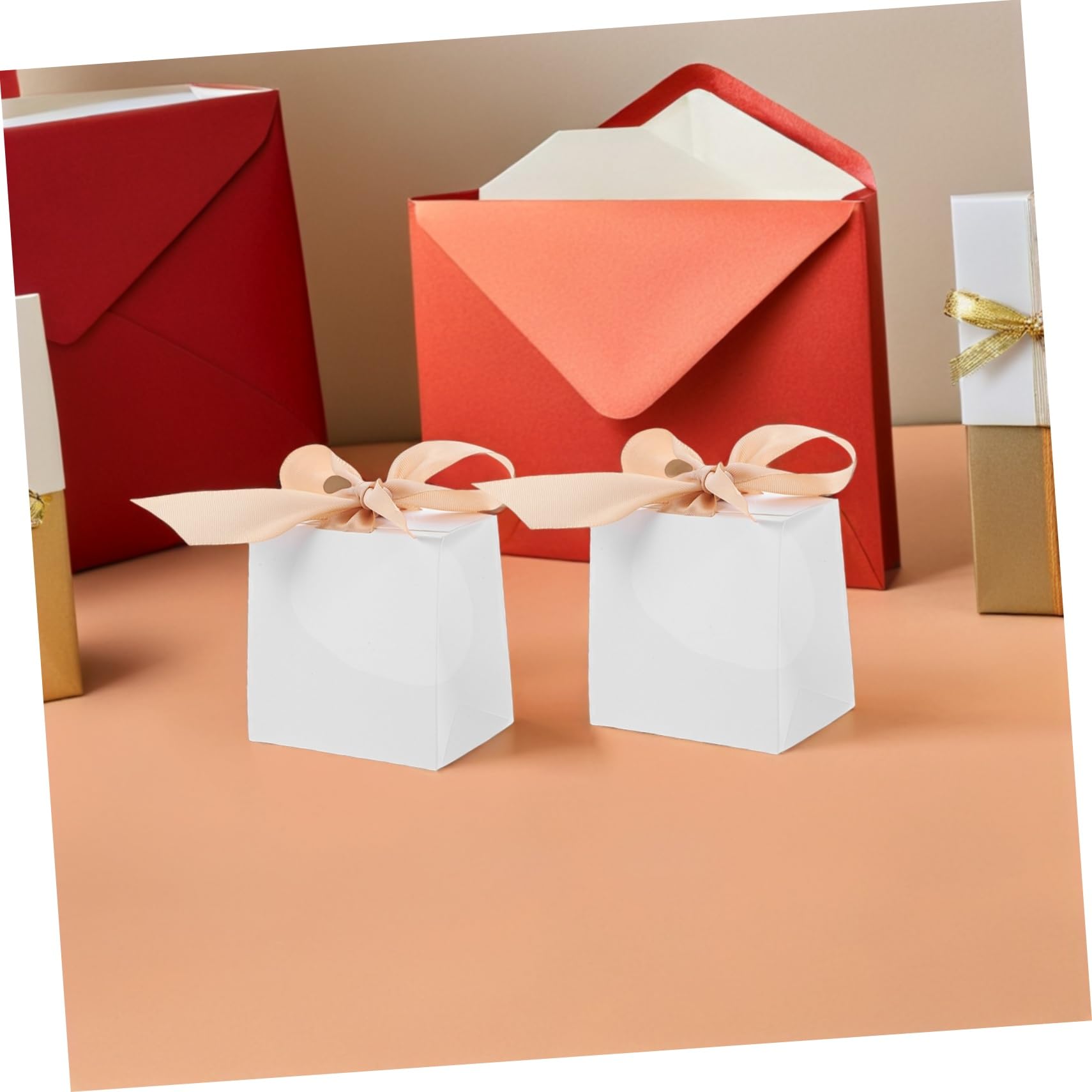 Kleiner Geschenkboxen im Europäischen Stil, 50 Satz mit Schleife aus Papier