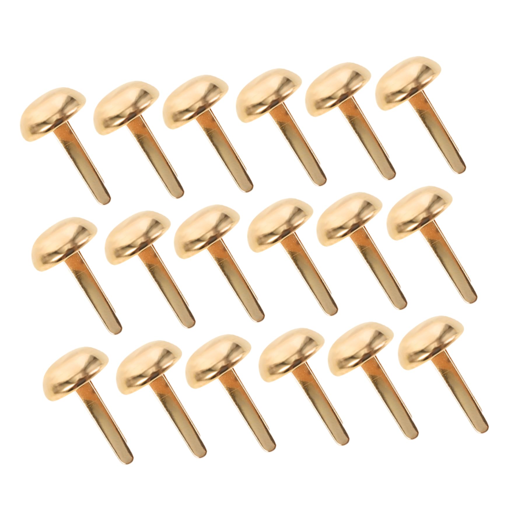Operitacx 100pcs Two-Leg Mushroom Brads Craft Pins Mini Brad Paper Fasteners for DIY Projects Scrapbooking Supplies