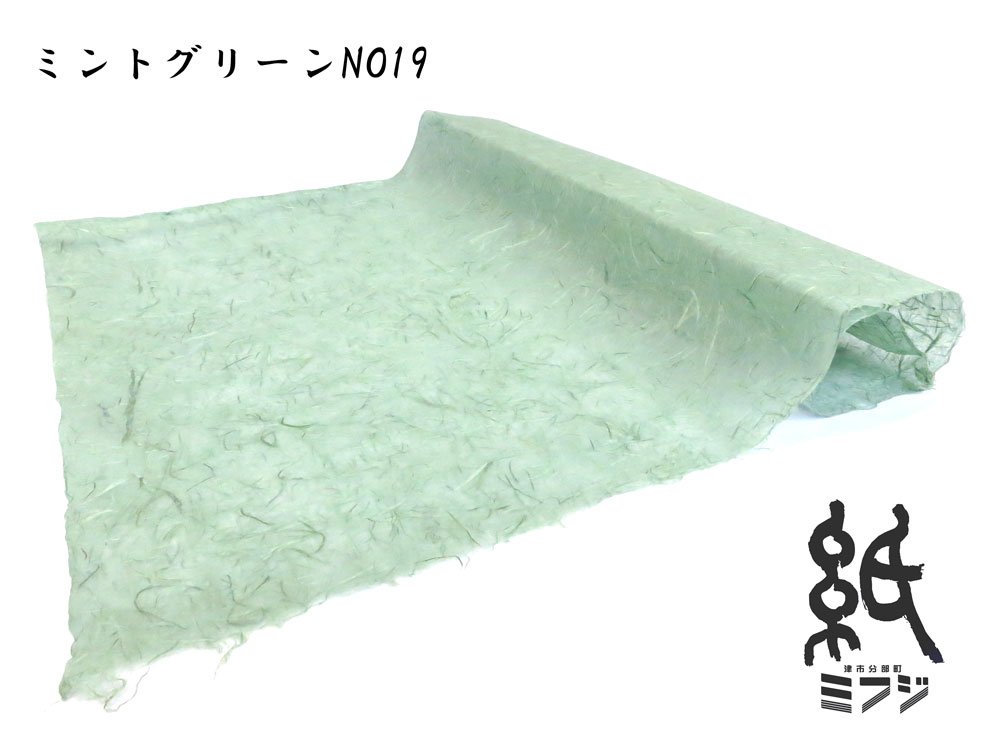 【手漉雲竜】 Amazon | 【和紙】雲龍紙（手漉き・純楮） ミントグリーン NO19 | 和紙