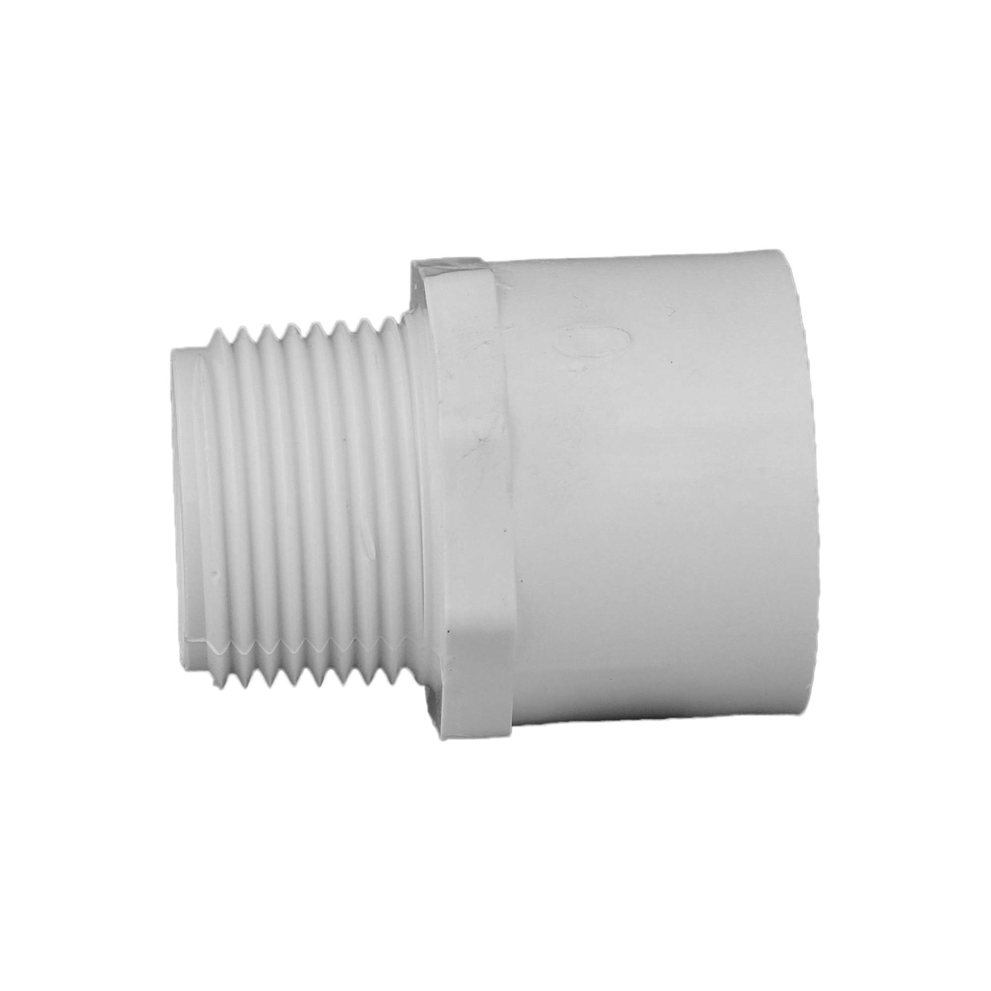 25 Pack - Schedule 40 PVC Pressure Male Adapter, White, 1 In. MPT - PVC 02109 1000HA