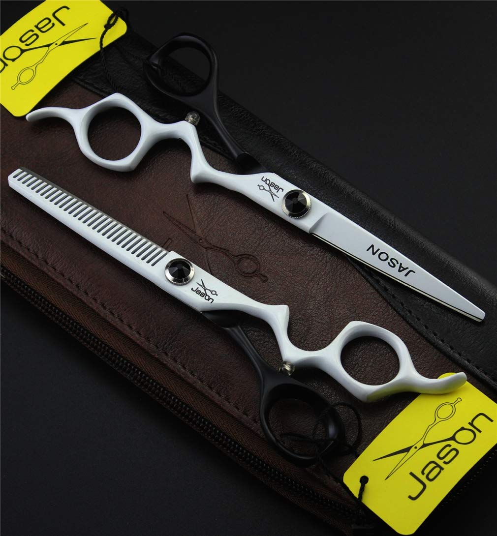Professional 6.0 Zoll Frisuren-Scheren-Set Bartscheren Ausdünnung Schere Japanischen Edelstahl-Mann-Frauen-Haar-Home Use Barber