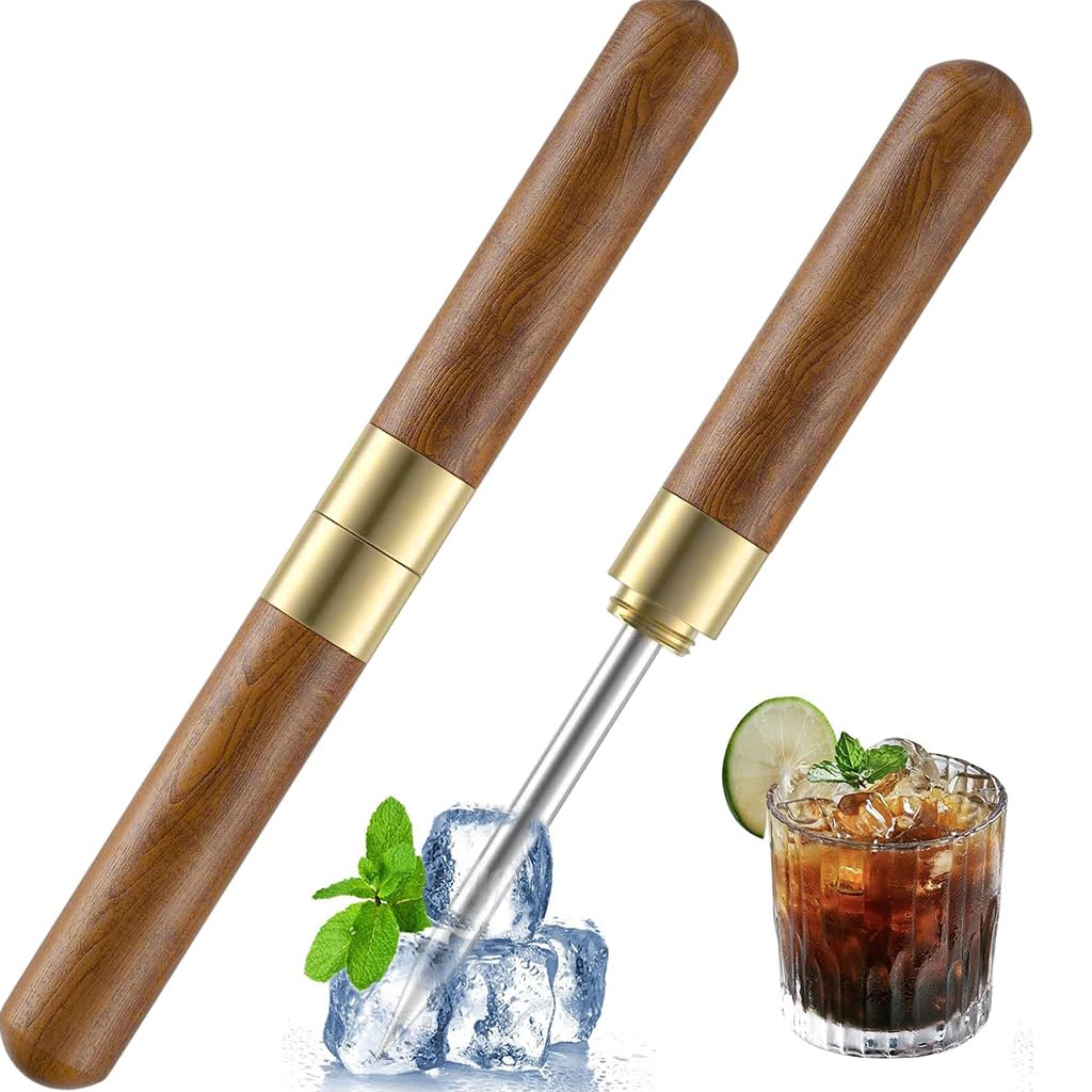 supvox® ice awl stainless steel ice pick with sharp point wooden handle and protective lid 6.2 inch compact tool for home bar camping and outdoor