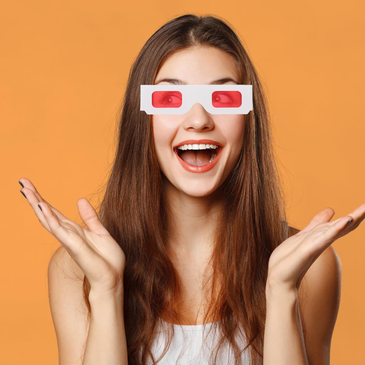 minkissy Lunettes Rouges Enfants 3D 50 Pièces pour Films À Domicile Cadeaux Saint-Valentin Fête Arc-en-Ciel Fournitures Anniversaire Et Récompenses Classe